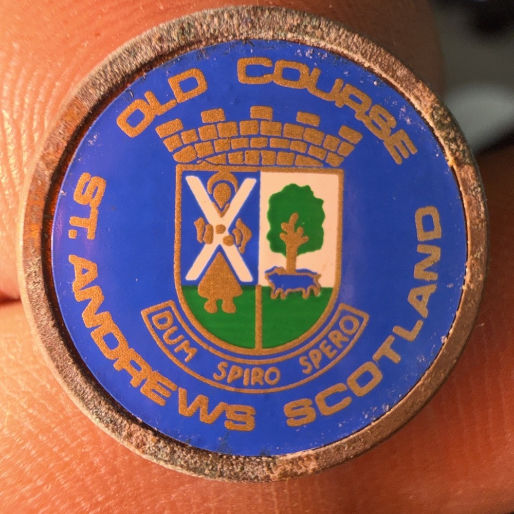 Vintage St Andrews Old‎ Course Golf Ball Marker Scotland Crest Blue